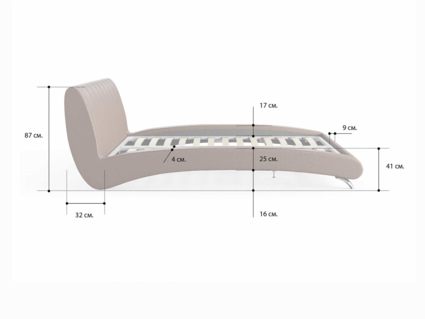 Кровать Сонум Verona Кашемир Бежевый 120х190