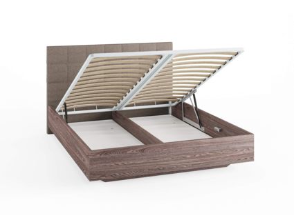 Кровать Сонум Luiza Ясмунд + Кашемир Бежевый (с подъемным механизмом) 140х190