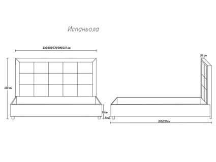 Кровать Димакс Испаньола Крем с подъемным механизмом 180х190