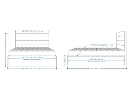 Кровать Lonax Кармела велюр Dolly-17 (с основанием) 180х190