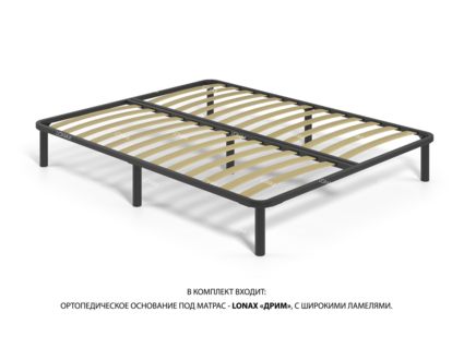 Кровать Lonax Адель велюр Dolly-13 (с основанием) 200х195