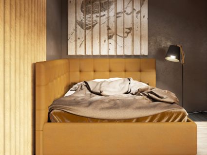 Кровать Nuvola Sabina угловая Velutto 22 (с подъемным механизмом) 90х190