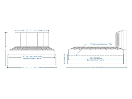 Кровать Lonax Милана велюр Dolly-8 (с основанием)