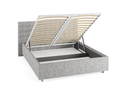 Кровать Сонум Siena Кашемир Серый (с подъемным механизмом) 200х190