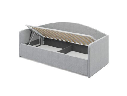 Кровать Сонум Uno Экокожа Платиновый перламутр (с подъемным механизмом) 90х200