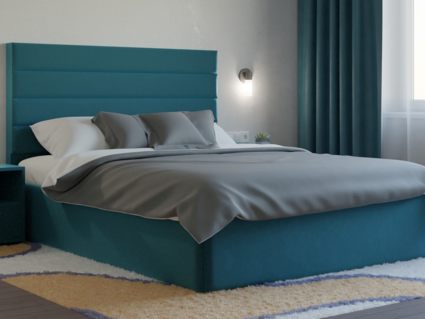 Кровать Lonax Кармела велюр Dolly-17 (с основанием) 180х190