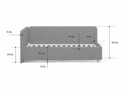 Кровать Сонум Capri Кашемир Бежевый (с подъемным механизмом) 120х190