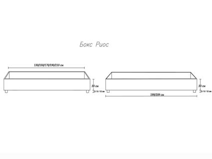 Кровать Димакс Риос Нуар с подъемным механизмом 180х200